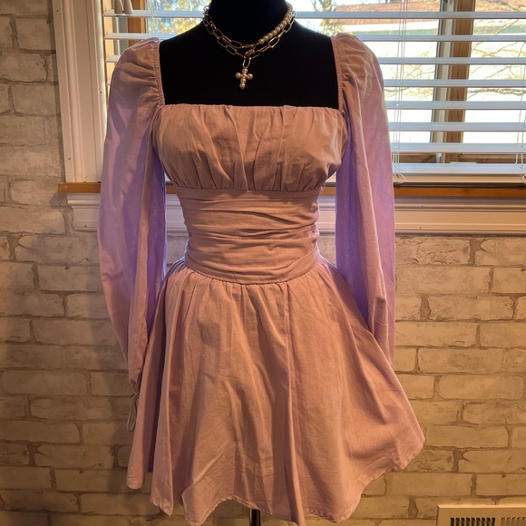 Hello Molly Off shoulder Lavender Dress - Picture 7 of 8